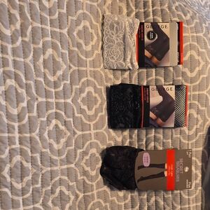 George Women's Black and White Lace Hosiery